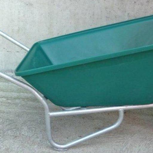 GEBA Karrette - verzinktes Gestell und 130 Liter Polyäthylen- Mulde