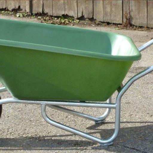 GEBA Karrette verzinktes Gestellt 140 Liter Inhalt (Polyäthylen - Mulde)